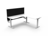 RL Boost Static Corner Desk with Aluminium Framed Screen