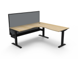 RL Boost Static Corner Desk with Aluminium Framed Screen