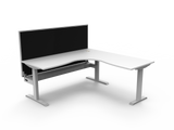 RL Boost Static Corner Desk with Aluminium Framed Screen