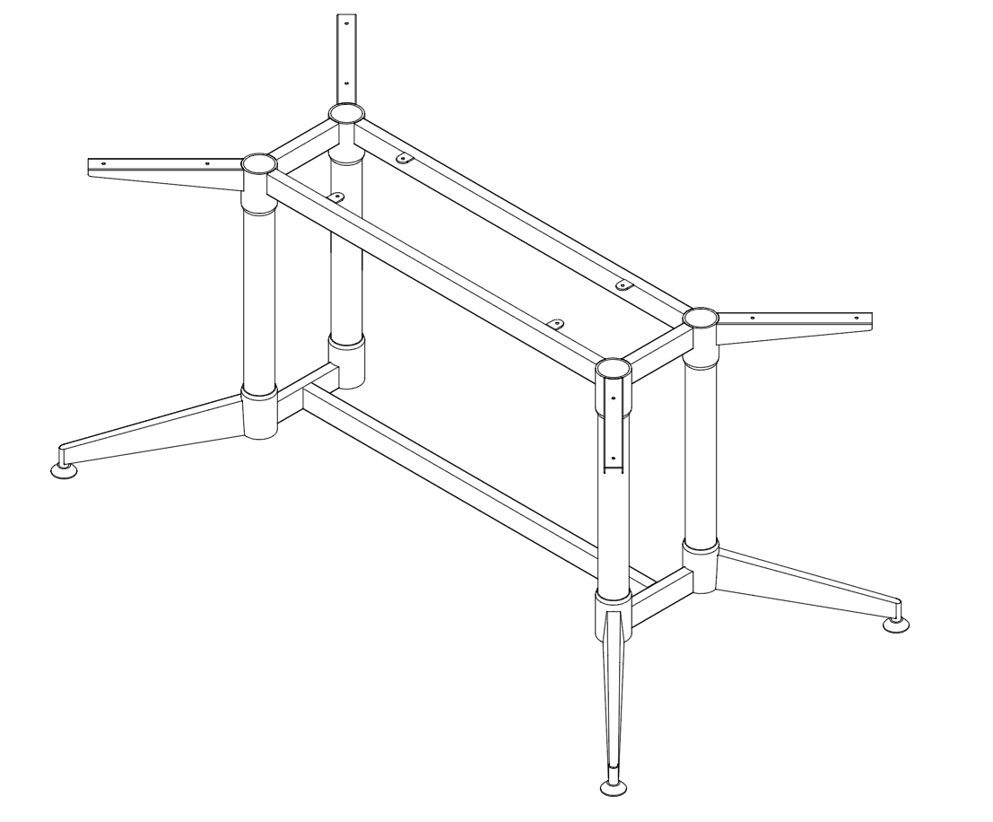 RL Typhoon Metal Meeting Table Frame