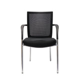 RL WMV Chrome 4 Leg Meshback Visitor Armchair