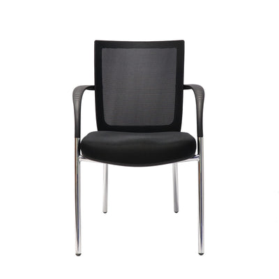 RL WMV Chrome 4 Leg Meshback Visitor Armchair