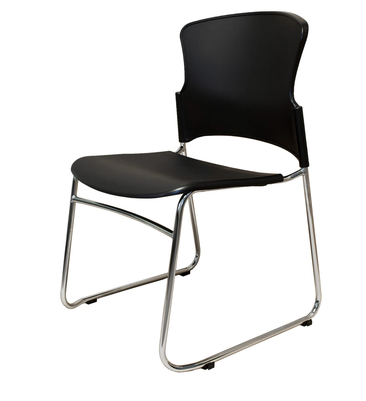 RL Zing Chrome Sled Base Stackable Visitor Armchair