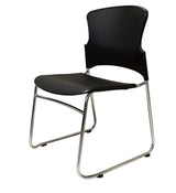RL Zing Chrome Sled Base Stackable Visitor Armchair