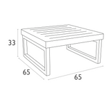 FL Mykonos Hospitality Outdoor 4 Seater Lounge Set