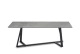 RL Piedra Grey Marble Look Stone Top Metal Leg Coffee Table