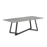 RL Piedra Grey Marble Look Stone Top Metal Leg Coffee Table