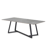 RL Piedra Grey Marble Look Stone Top Metal Leg Coffee Table