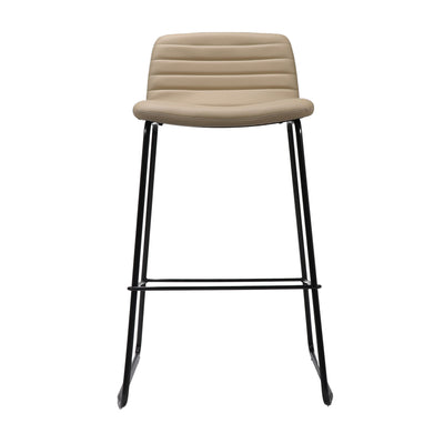 RL Pixel PU Leather Upholstered Sled Base Counter Stool