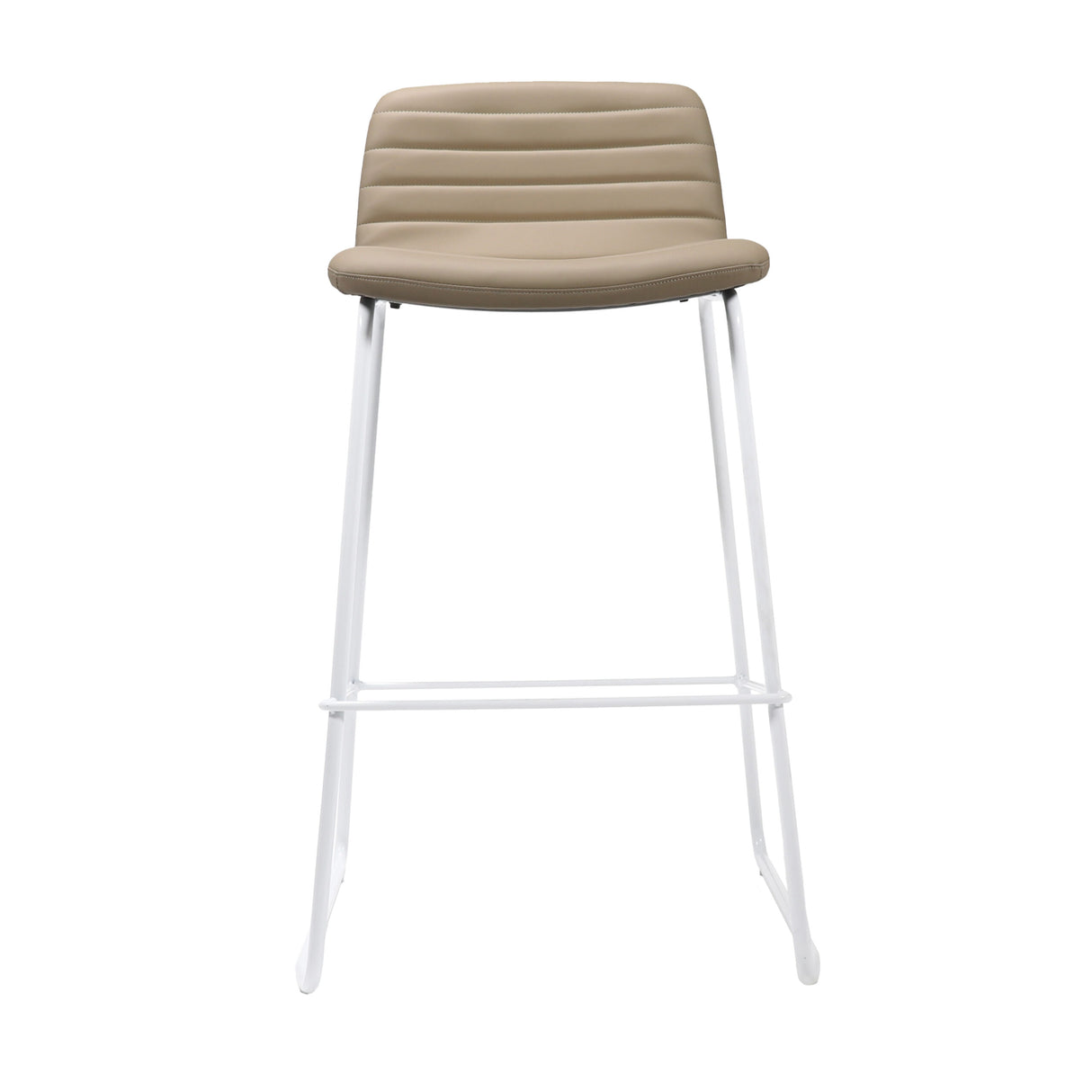 RL Pixel PU Leather Upholstered Sled Base Counter Stool