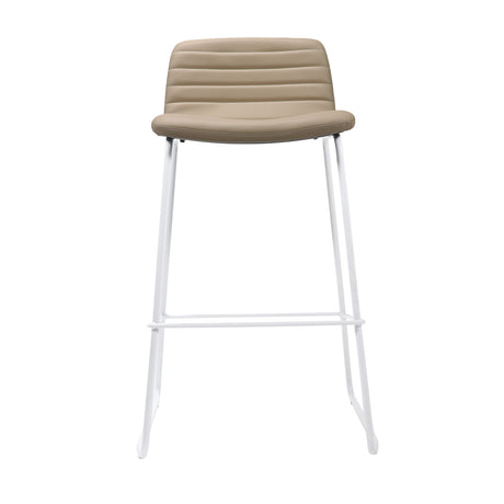 RL Pixel PU Leather Upholstered Sled Base Counter Stool