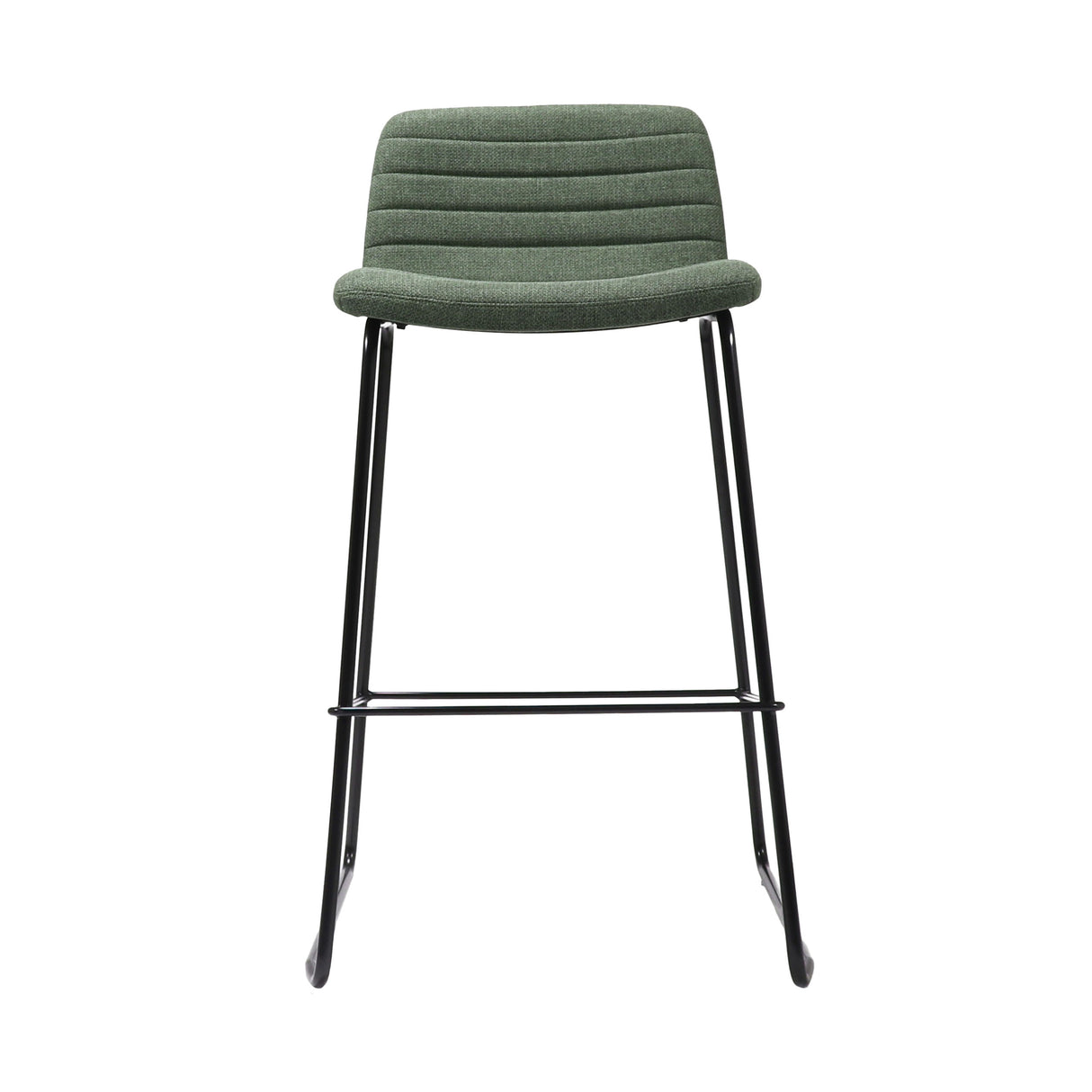 RL Pixel Fabric Upholstered Sled Base Counter Stool