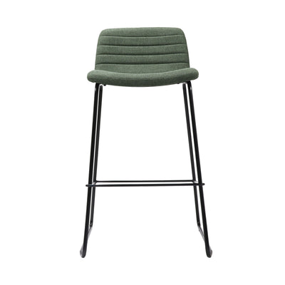 RL Pixel Fabric Upholstered Sled Base Counter Stool