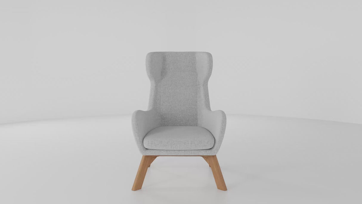 RL Calypso Fabric Upholstered Wing Back Breakout Chair