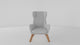 RL Calypso Fabric Upholstered Wing Back Breakout Chair