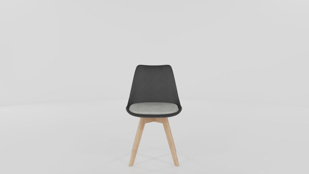 RL Virgo Timber 4 Leg Fabric Upholstered Seat Breakout Chair