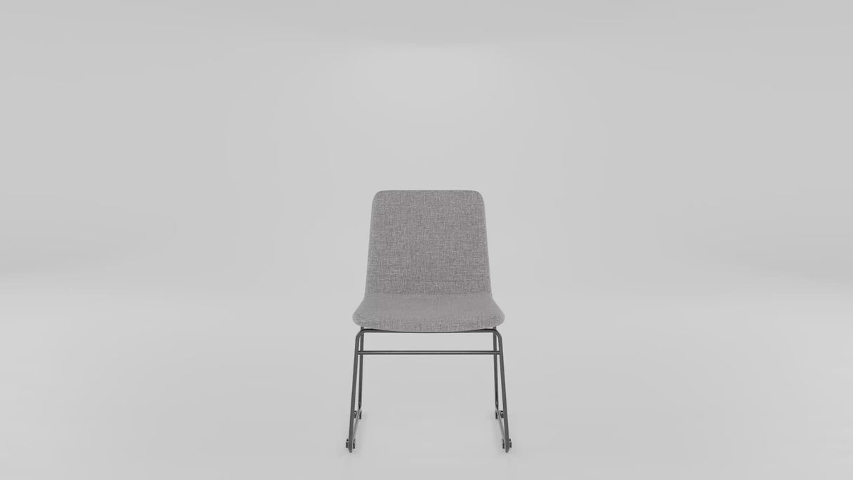 RL Pixel PU Leather Upholstered Sled Base Breakout Chair