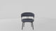 RL Hera PU Leather Upholstered Black Metal Base Breakout Chair