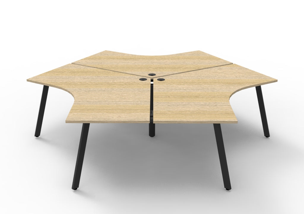 RL Infinity 120 Degree System Desk for 3 Users