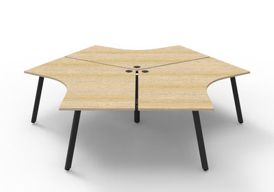 RL Infinity 120 Degree Eternity Leg System Desk for 3 Users