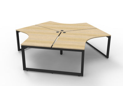 RL Infinity 120 Degree Loop Leg System Desk for 3 Users