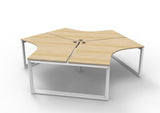 RL Infinity 120 Degree Loop Leg System Desk for 3 Users