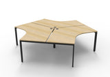RL Infinity 120 Degree Profile Leg System Desk for 3 Users