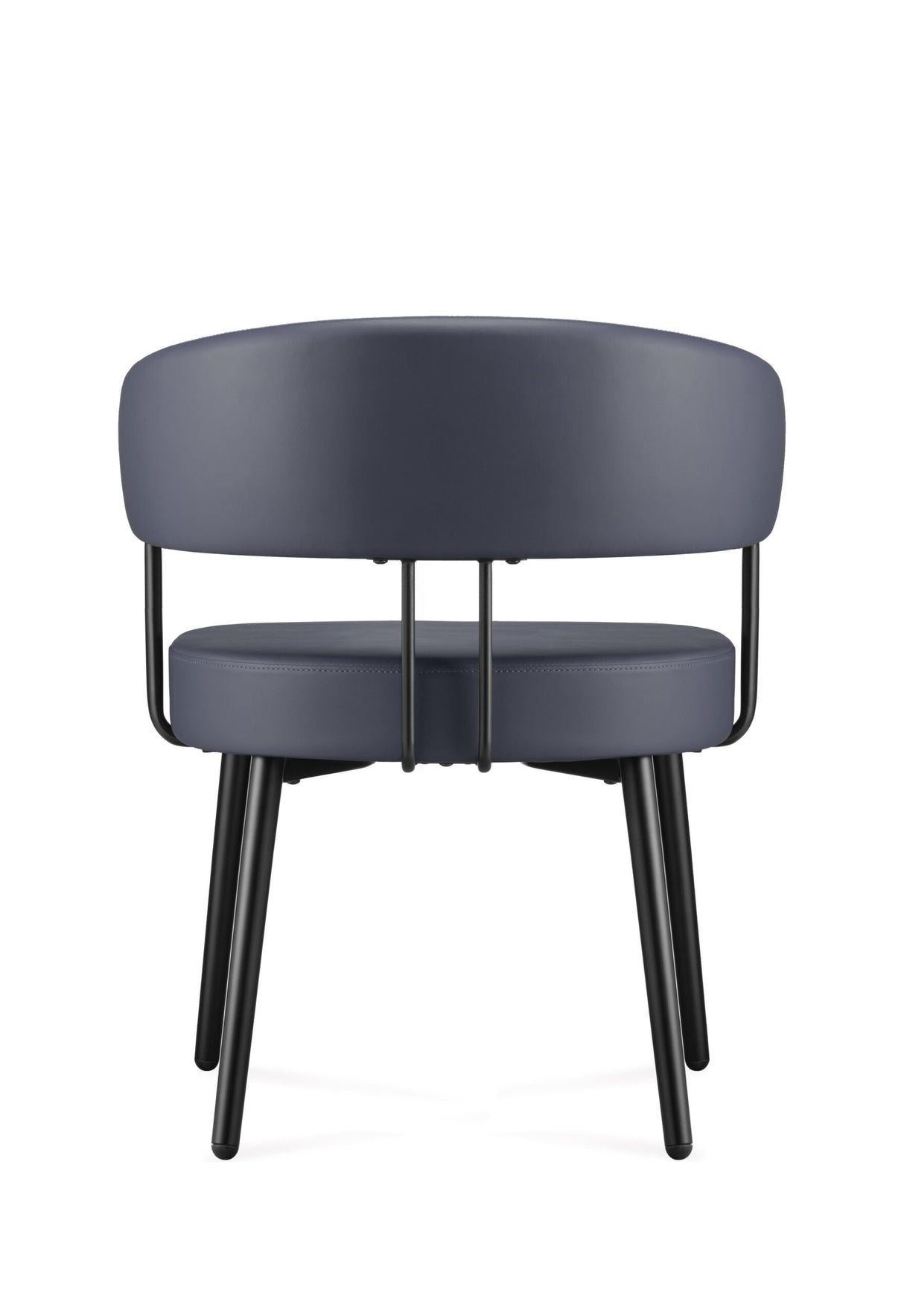 RL Hera PU Leather Upholstered Black Metal Base Breakout Chair