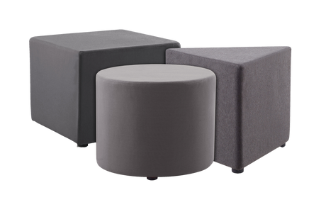 RL Mars Fabric Upholstered Square Ottoman