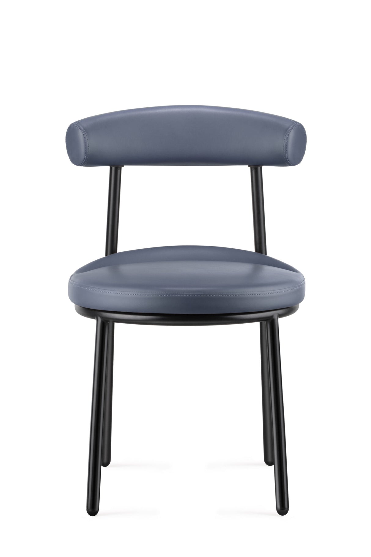 RL Nyx PU Leather Upholstered Black Metal Base Breakout Chair