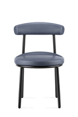 RL Nyx PU Leather Upholstered Black Metal Base Breakout Chair
