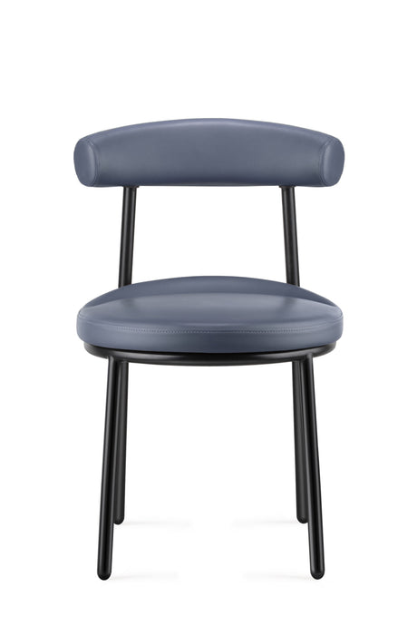 RL Nyx PU Leather Upholstered Black Metal Base Breakout Chair