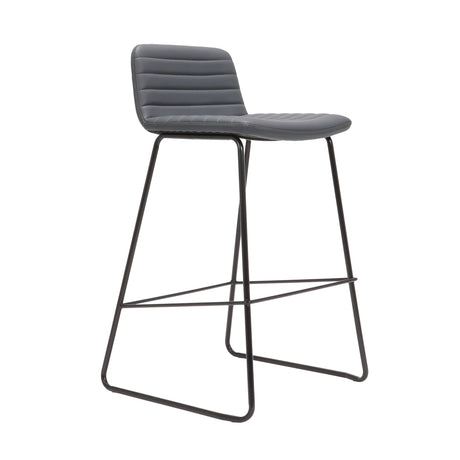 RL Pixel PU Leather Upholstered Sled Base Counter Stool