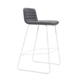 RL Pixel PU Leather Upholstered Sled Base Counter Stool
