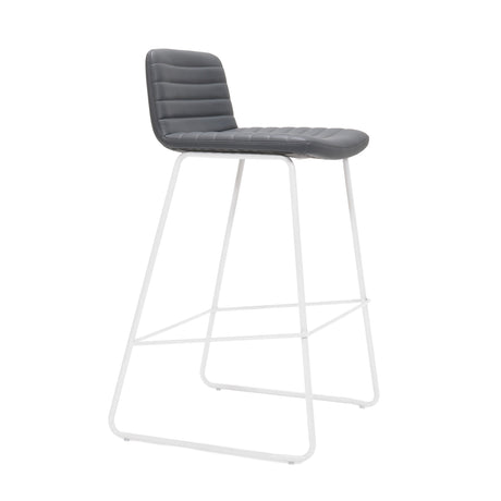 RL Pixel PU Leather Upholstered Sled Base Counter Stool