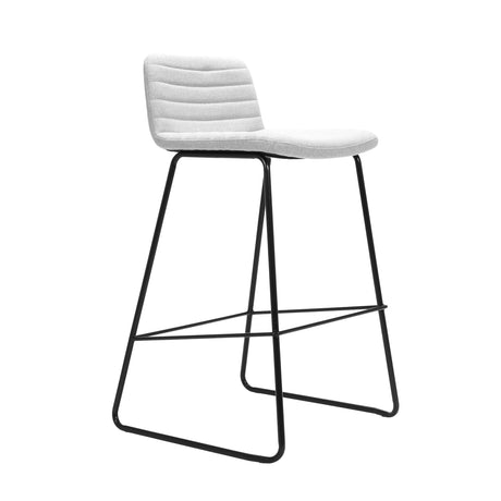 RL Pixel Fabric Upholstered Sled Base Counter Stool