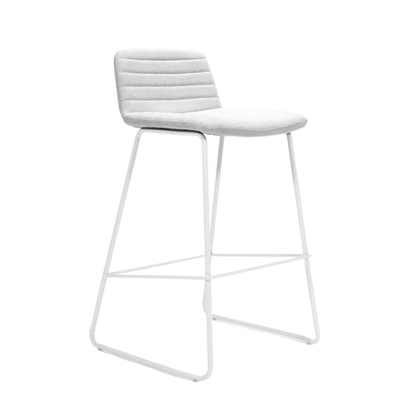 RL Pixel Fabric Upholstered Sled Base Counter Stool