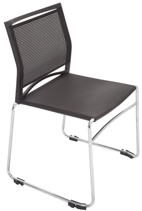 RL PMV Stackable Chrome Sled Base Hospitality Chair