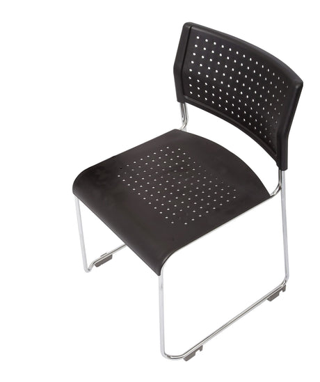 RL Wimbledon Stackable Chrome Sled Base Visitor Chair