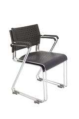 RL Wimbledon Stackable Chrome Sled Base Visitor Armchair