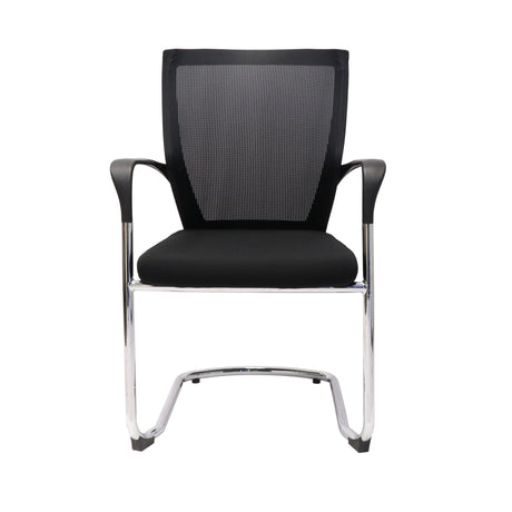 RL WMCC Chrome Sled Base Mesh Back Visitor Armchair