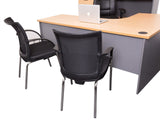 RL WMV Chrome 4 Leg Meshback Visitor Armchair