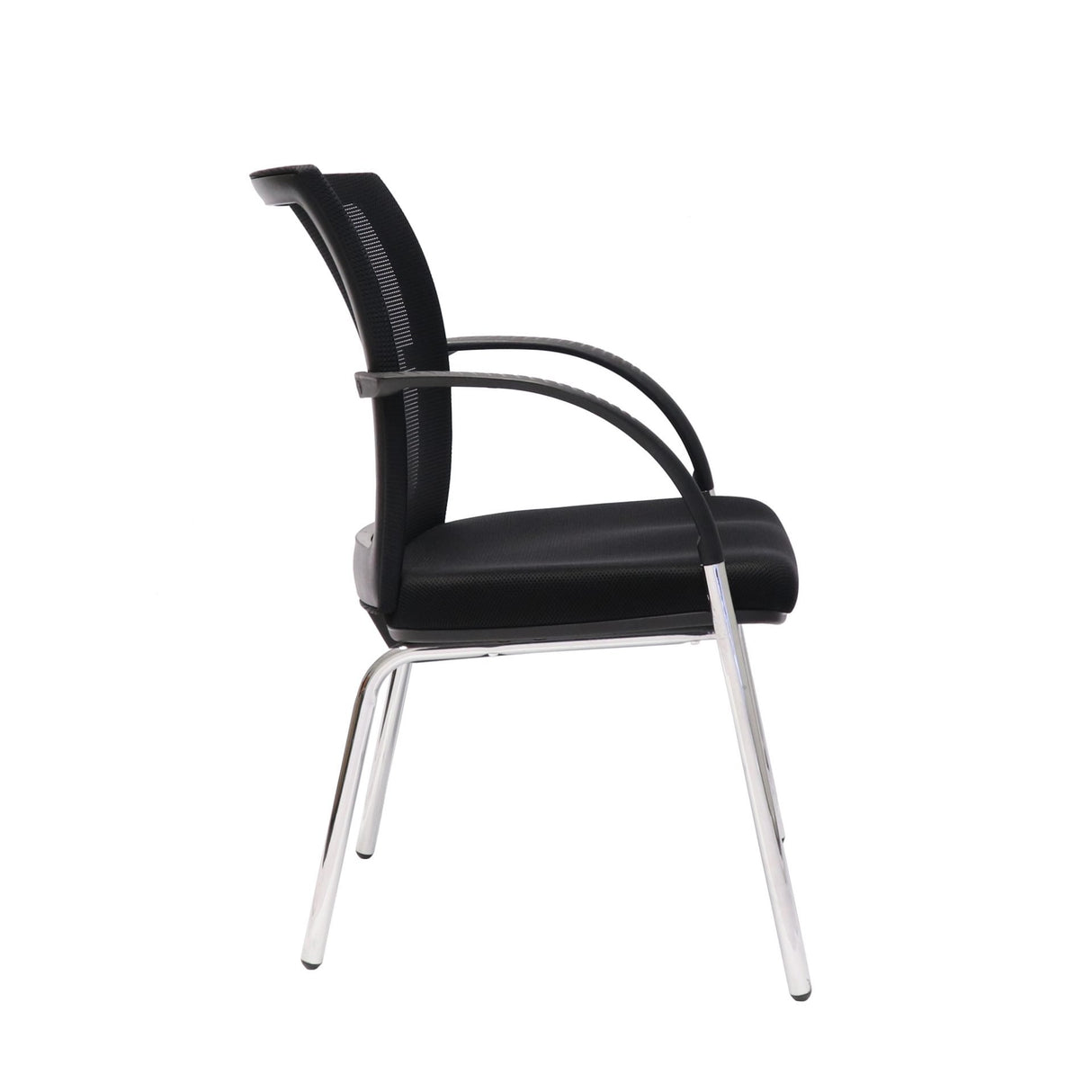 RL WMV Chrome 4 Leg Meshback Visitor Armchair
