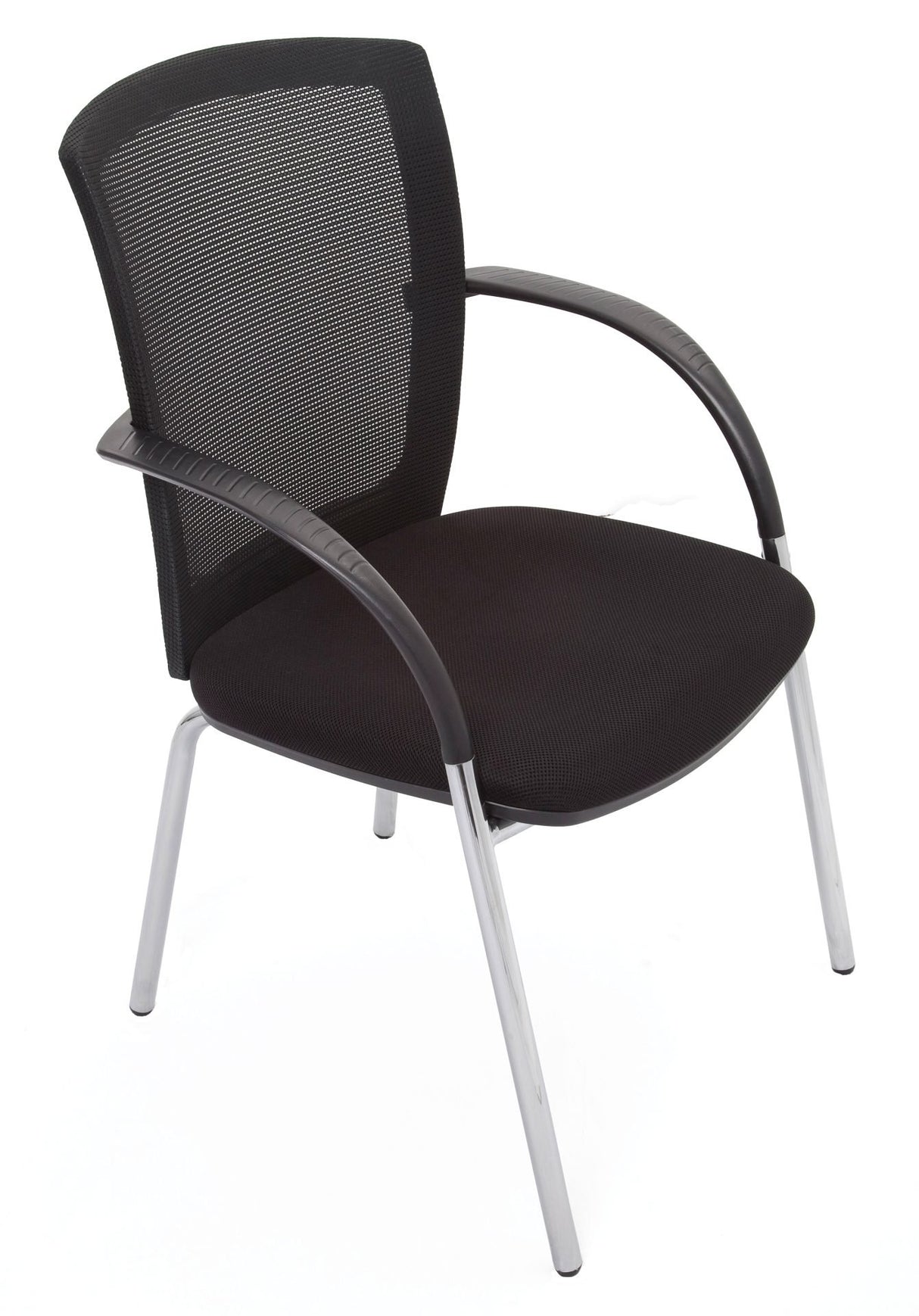 RL WMV Chrome 4 Leg Meshback Visitor Armchair