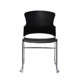 RL Zing Chrome Sled Base Stackable Visitor Armchair