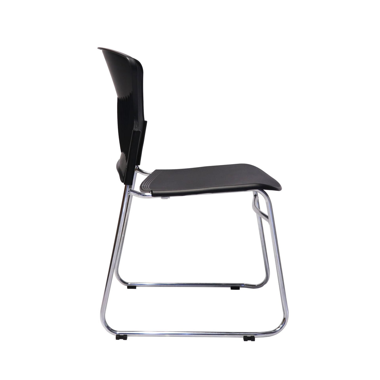 RL Zing Chrome Sled Base Stackable Visitor Armchair