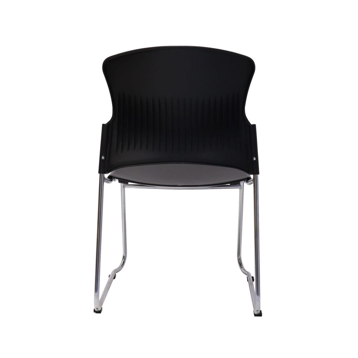 RL Zing Chrome Sled Base Stackable Visitor Armchair