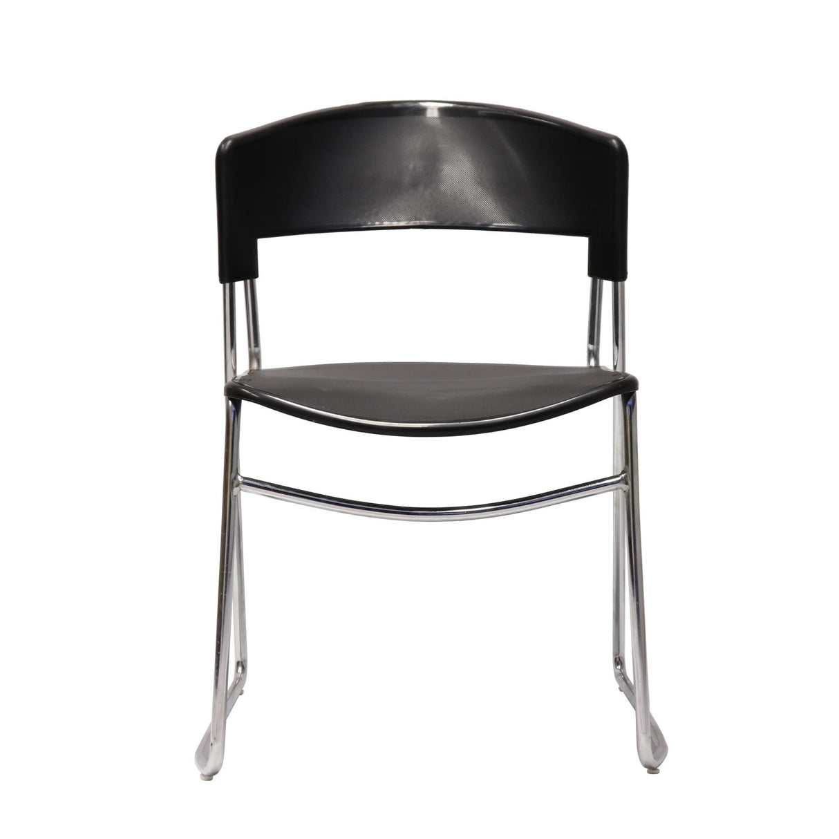 RL Zola Chrome Sled Base Stackable Visitor Chair