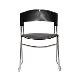 RL Zola Chrome Sled Base Stackable Visitor Chair
