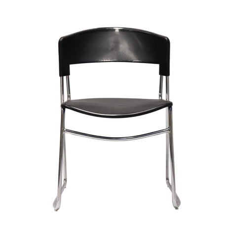 RL Zola Chrome Sled Base Stackable Visitor Chair